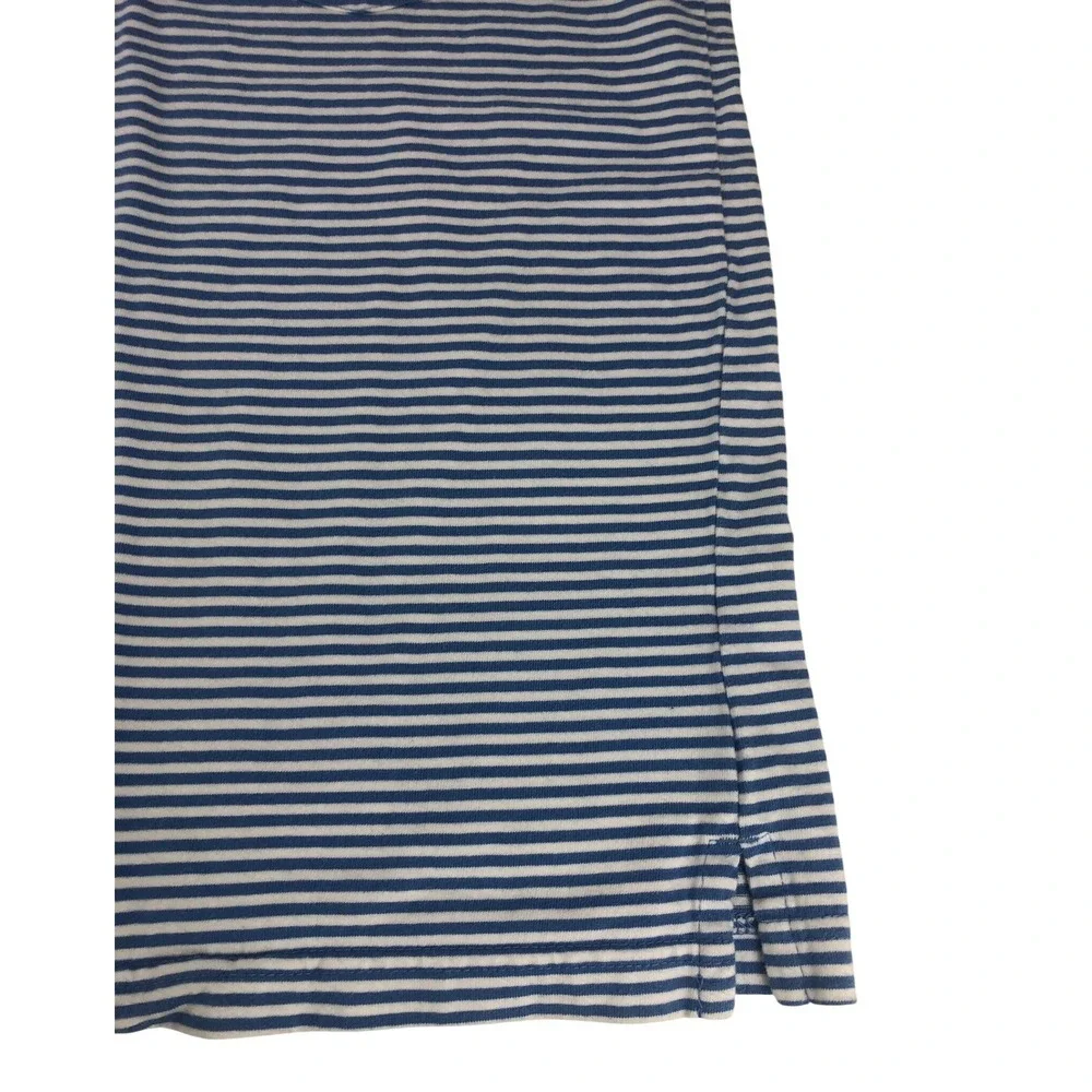 IZOD Saltwater Men's Blue White Stripe Short Sleeve Polo Shirt Size Small - Picture 7 of 8